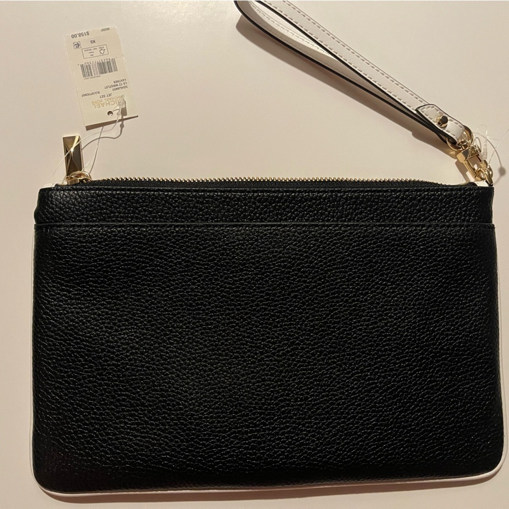 Michael Kors Black and White MK Wristlet - Picture 4 of 4